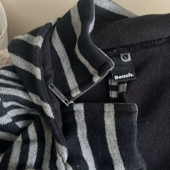 Bench Black Long Lightweight Long Fall Jacket Coat Large - Picture 4 of 7